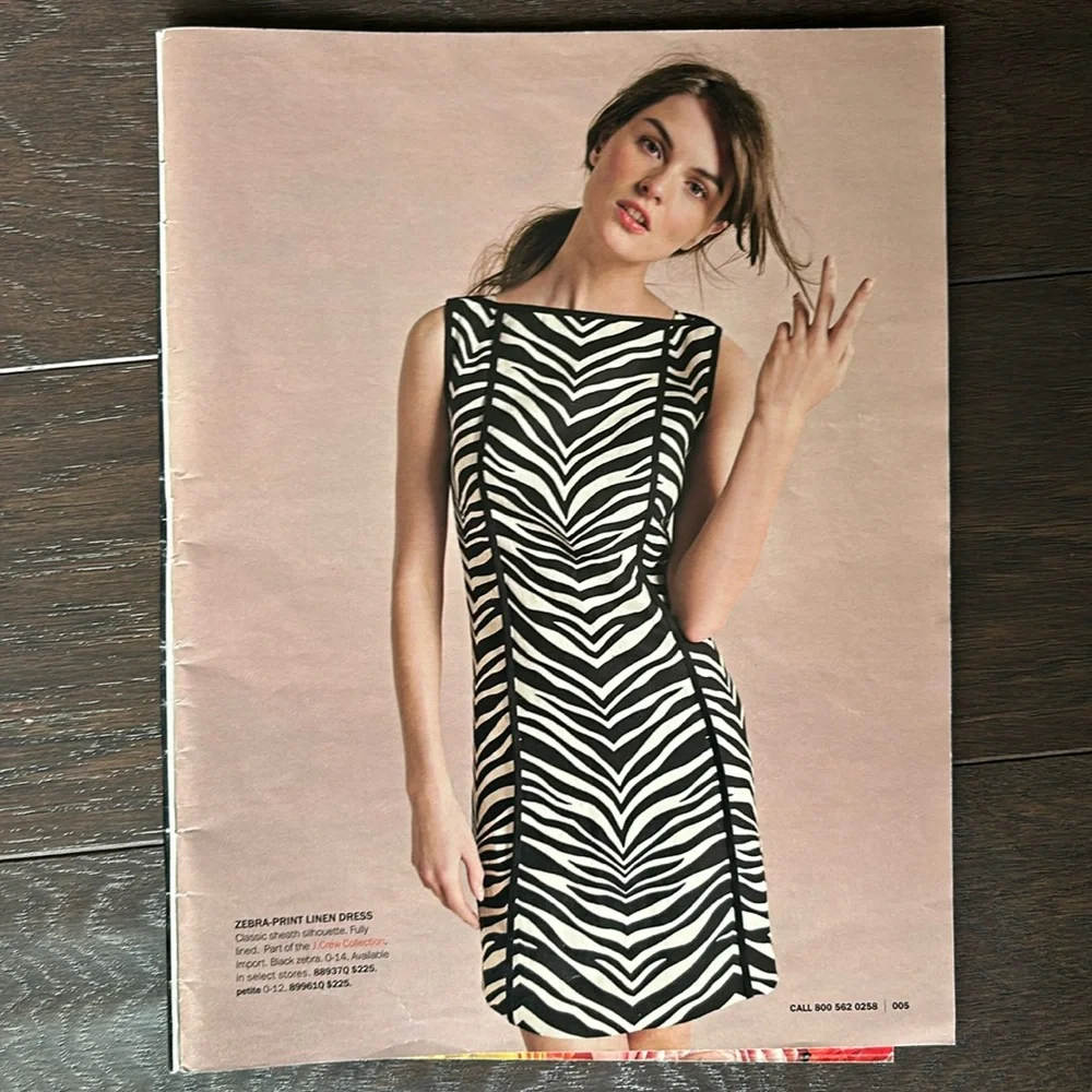 J Crew zebra print linen shift dress 4P - Picture 1 of 9